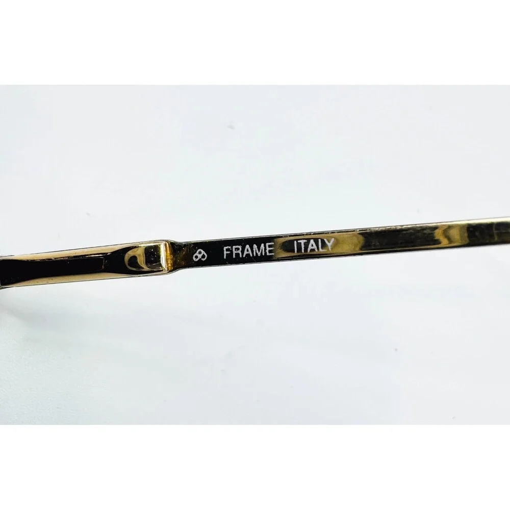 Luxottica Mabel Eyeglasses Womens Gold Vintage Italy 56-15-130